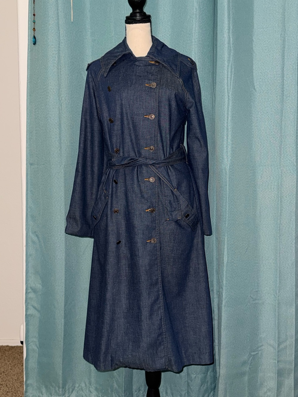 Vintage Levi’s Made in USA Denim Trench Coat Dress M | Denim Duster Trench EUC